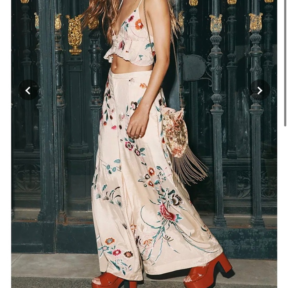 Free People Mimi Embroidered Set
